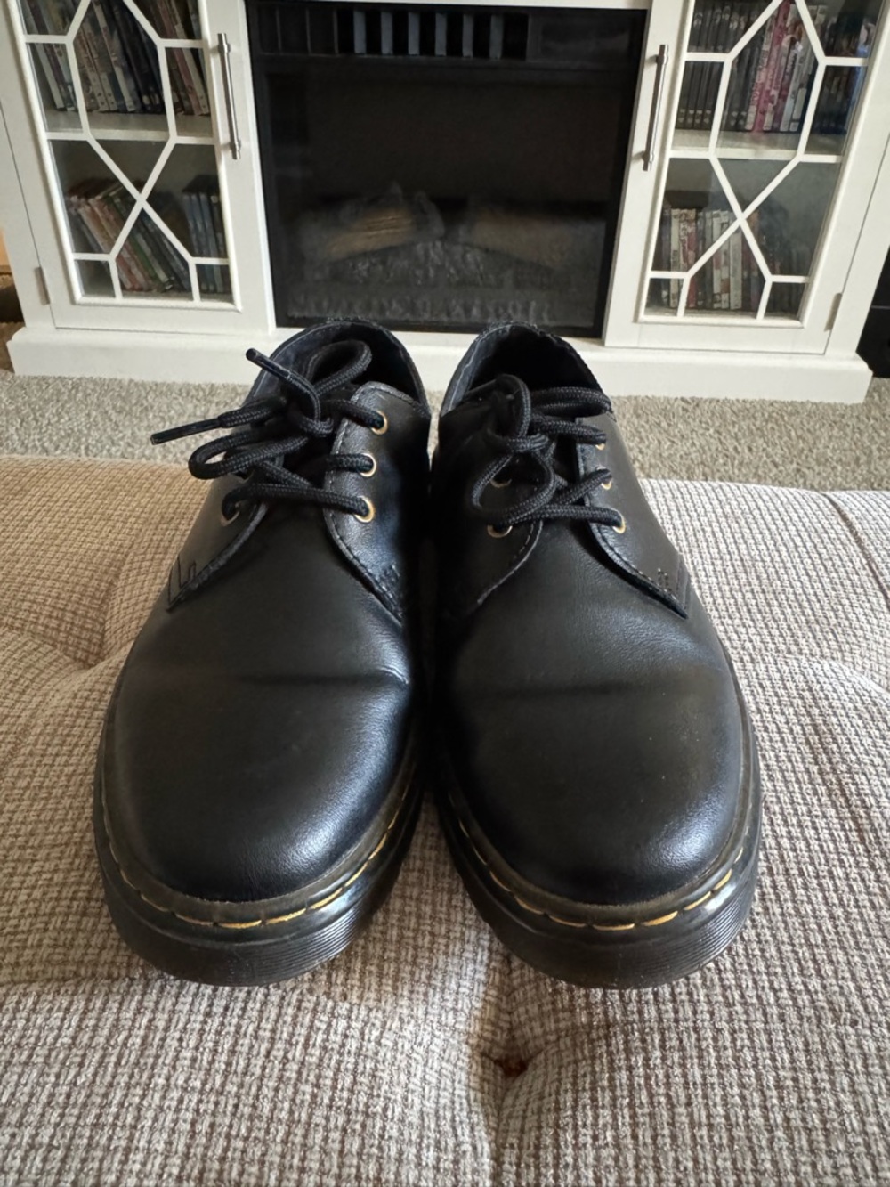 Dr. Martens Black Leather 3-Eye Derby Shoes